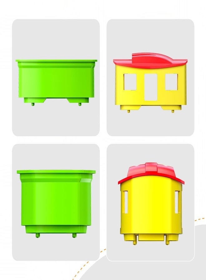 ميرانا عربات قطار ميرانا بلوك رايدر العلوية - عربة فحم وعربة ركاب، تصميم سهل التركيب، متوافق مع بلوك رايدر والعلامات التجارية الكبرى، للأعمار من 2 إلى 8 سنوات، صنع في الهند (مجموعة عربات علوية - قطعتان) - Image 3